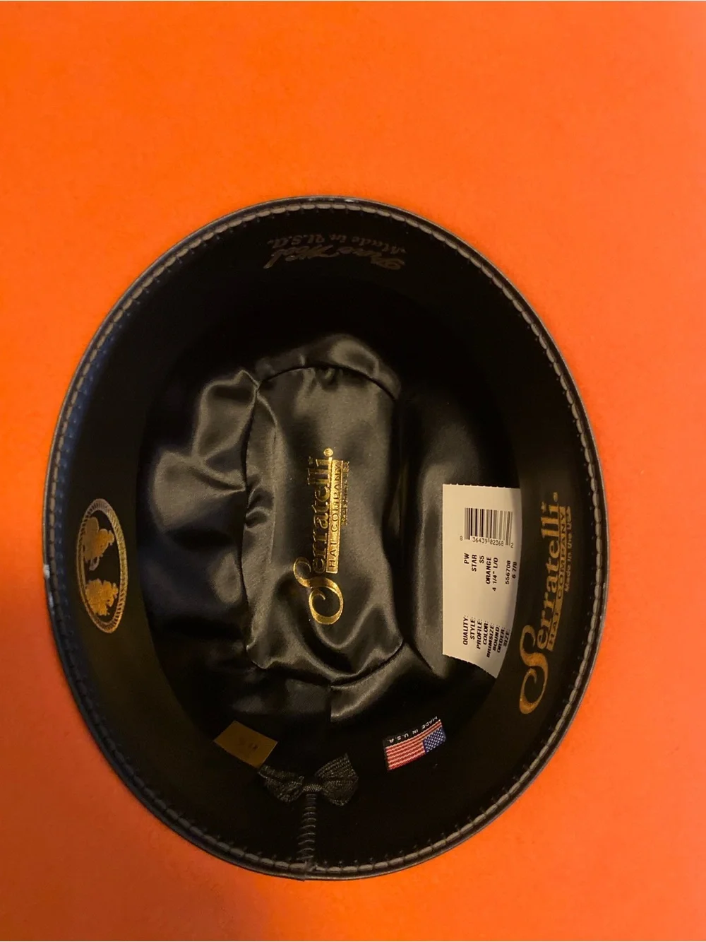Serratelli Vibrant Orange Felt Cowboy Hat